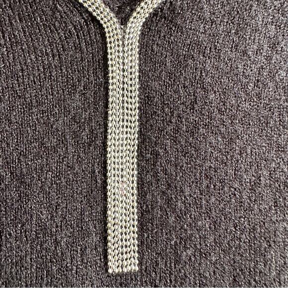 Chico’s Sweater Cashmere Blend Embellished Black Chico's 0 US Small Classic - Picture 5 of 11